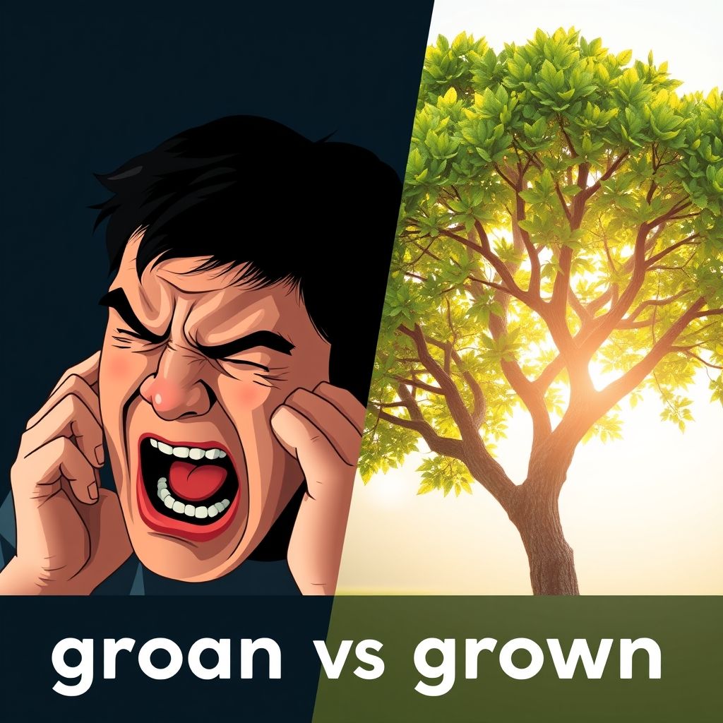 Groan vs. Grown Entenda a Diferença e Domine Essas Palavras Confusas