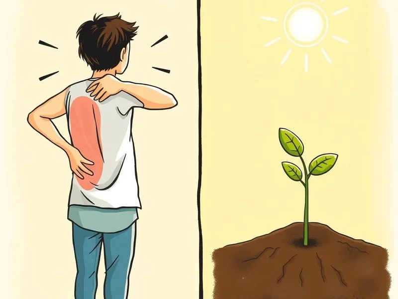 Illustration distinguishing groan vs. grown, perhaps someone groaning in pain and a tall plant