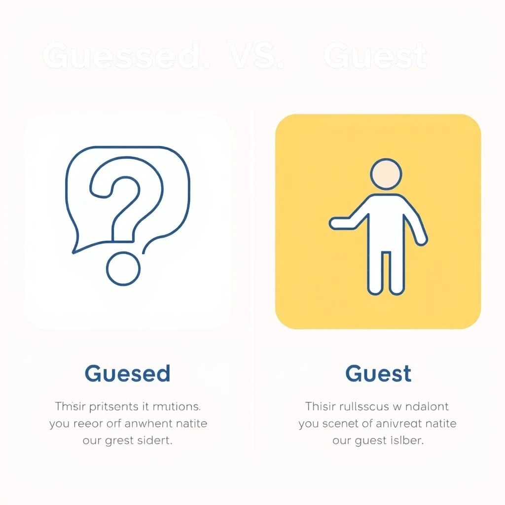 Guessed vs. Guest Giải mã nhầm lẫn tiếng Anh phổ biến