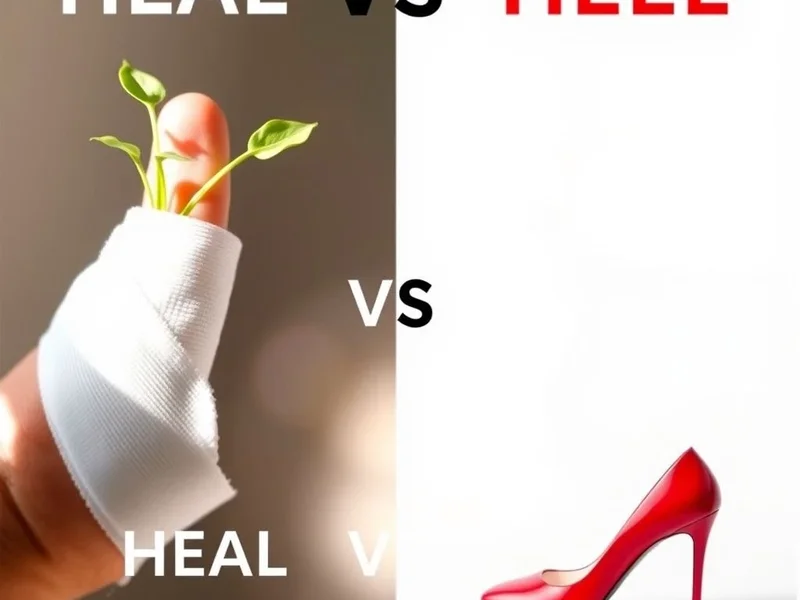 Visual guide for heal vs. heel differences