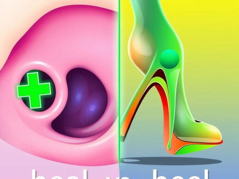 Visual guide for heal vs. heel differences