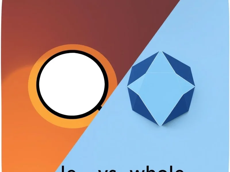 Diagram illustrating the difference between a hole and the whole concept for understanding hole vs. whole