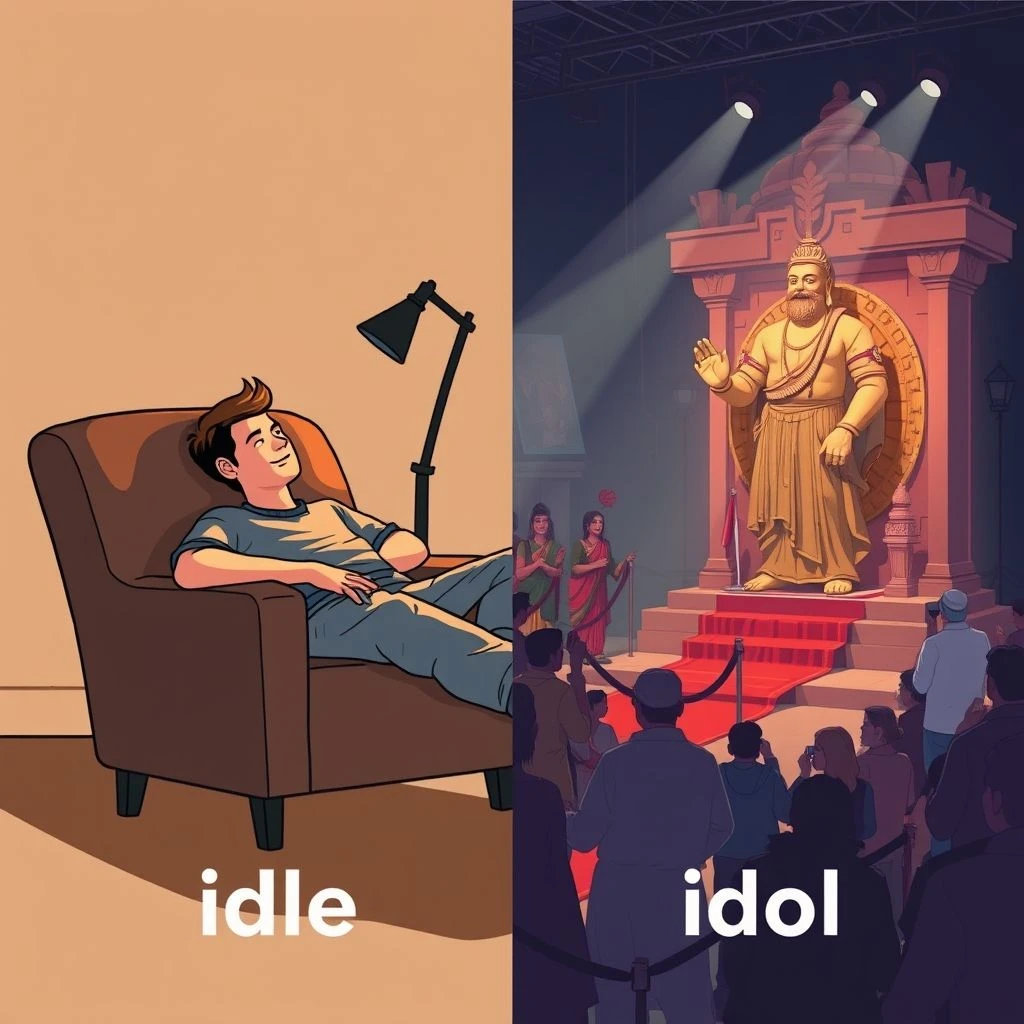 idle vs. idol Revelando la diferencia entre palabras confusas en inglés
