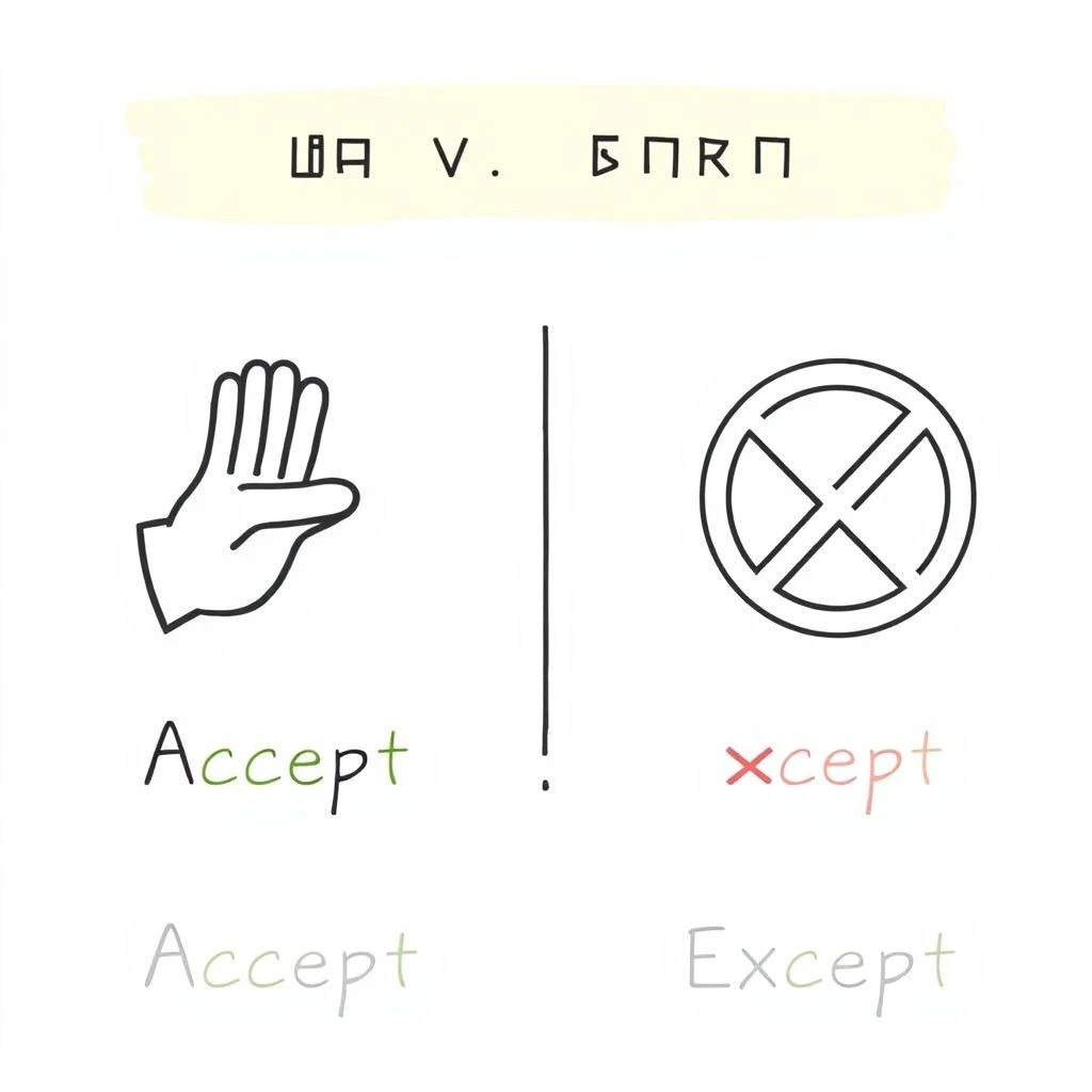 Làm chủ cặp từ tiếng Anh khó Accept vs Except