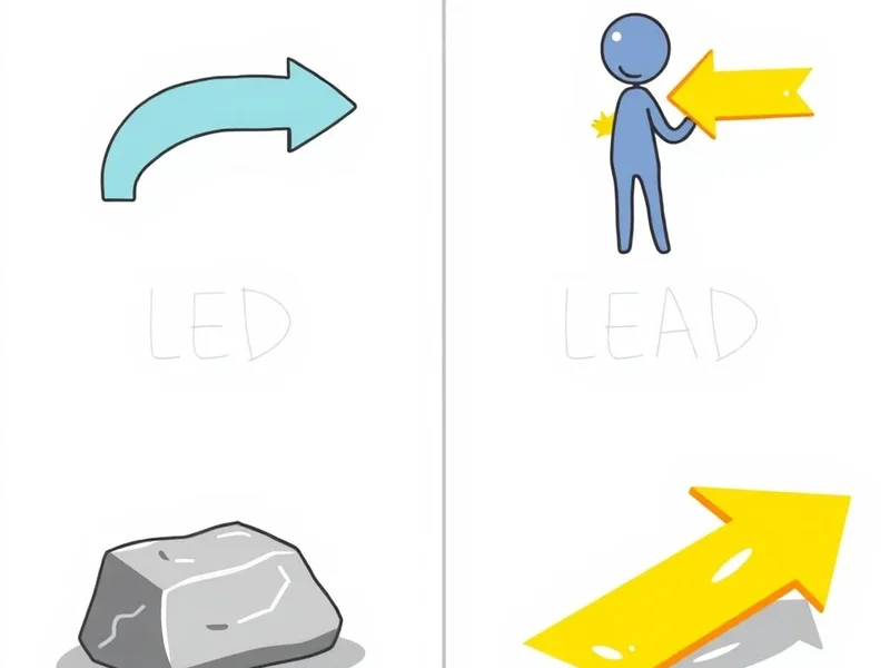 Illustration clarifying the difference between Led vs. Lead for English learners