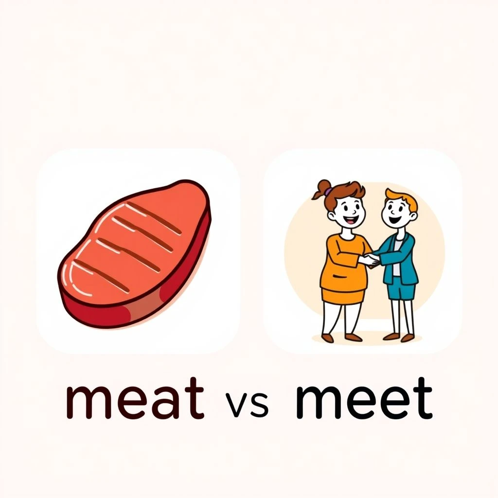 Meat vs. Meet A Confusão de Homophones para Aprendizes de Inglês