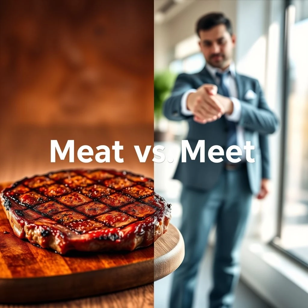 Meat vs. Meet Làm rõ sự nhầm lẫn cho người học tiếng Anh