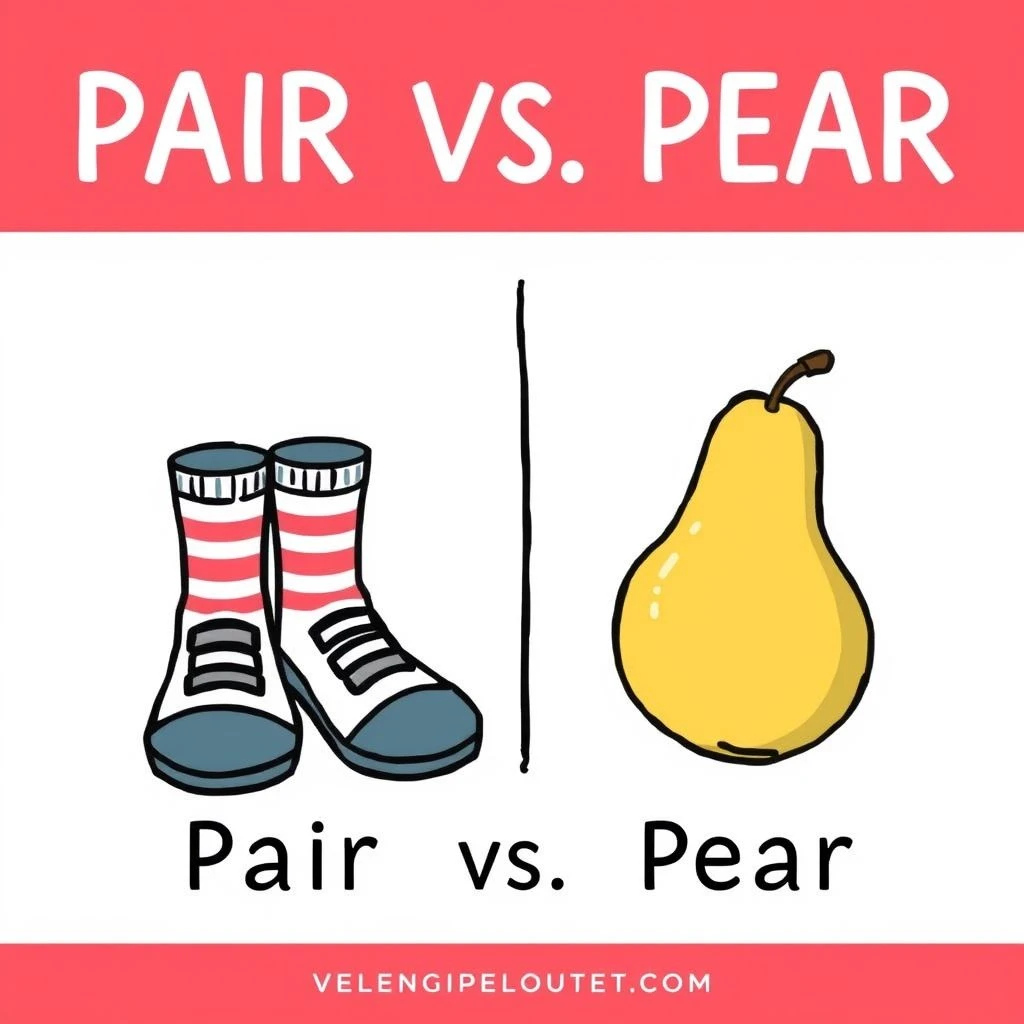 pair vs pear Descascando a Diferença Deliciosamente Confusa