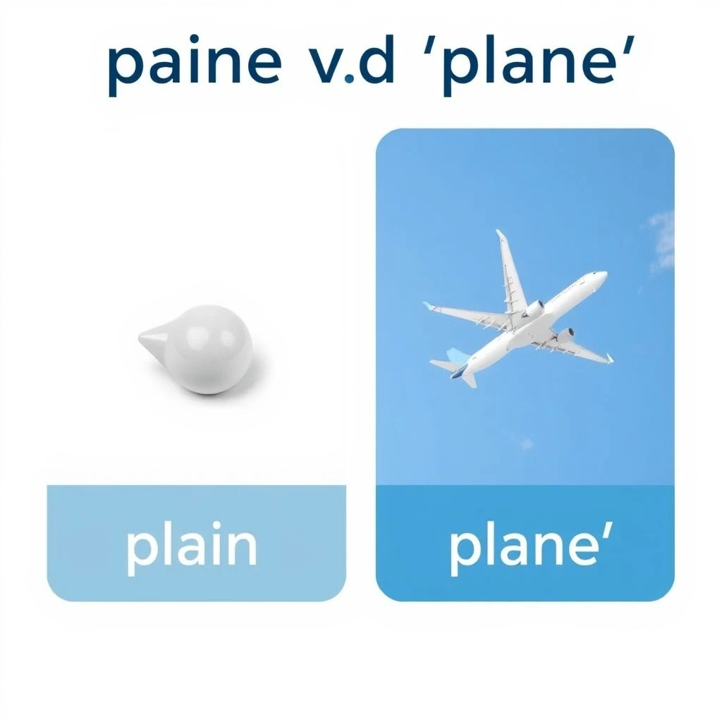 Plain vs. Plane - Làm sáng tỏ từ đồng âm phổ biến trong tiếng Anh