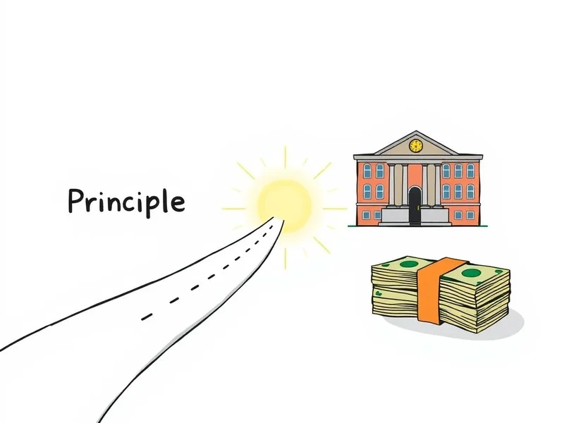 Image depicting the words principle vs. principal to illustrate their difference