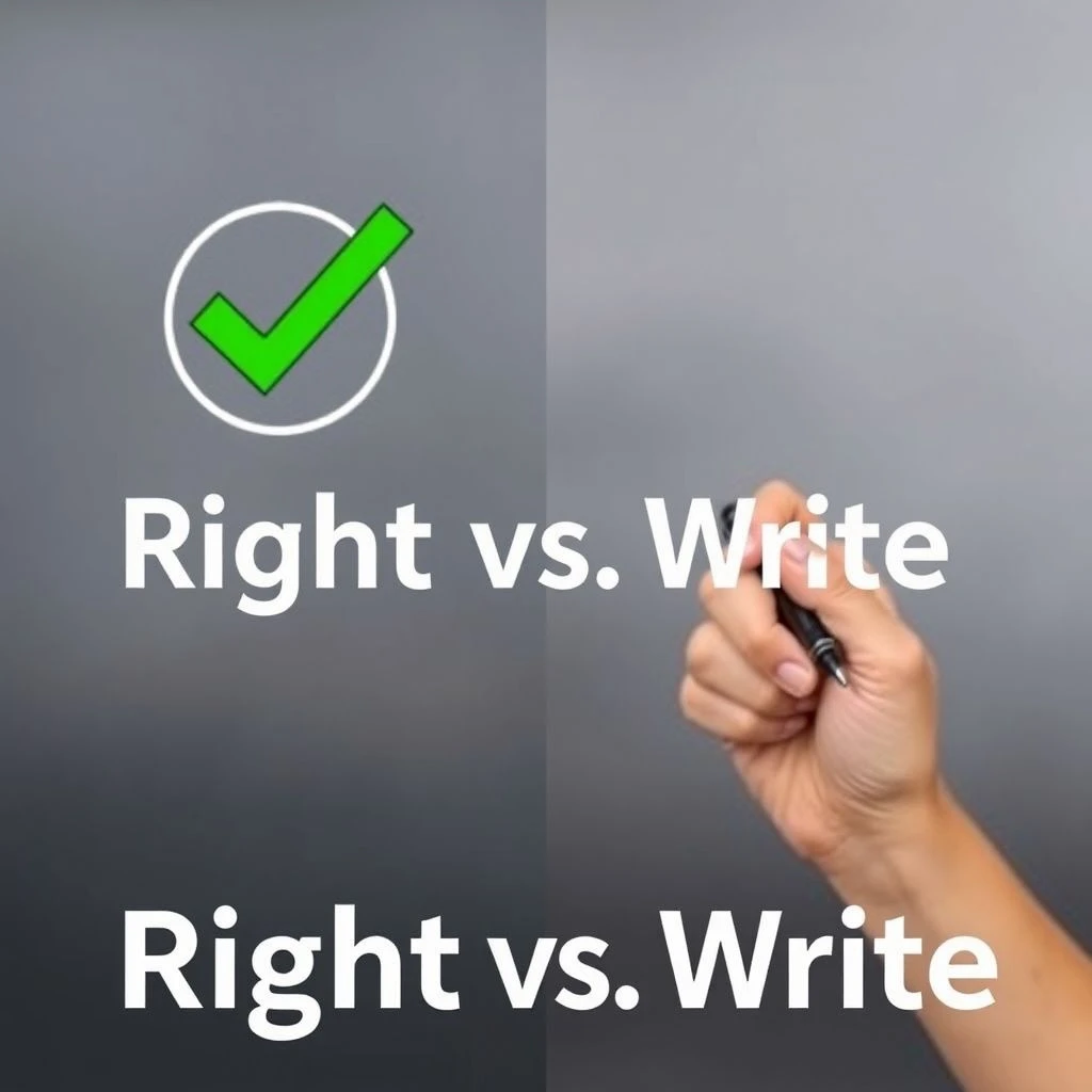 Right vs. Write Cách phân biệt và sử dụng đúng cặp từ đồng âm