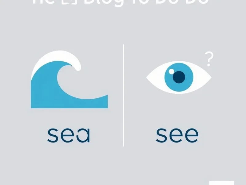 Understanding the difference between sea vs. see for English learners