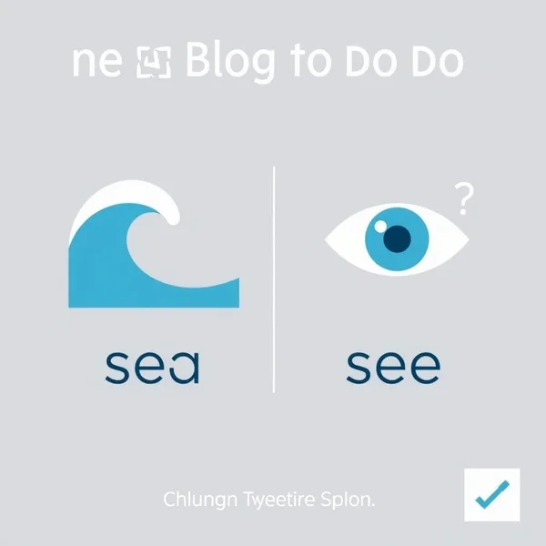 Understanding the difference between sea vs. see for English learners