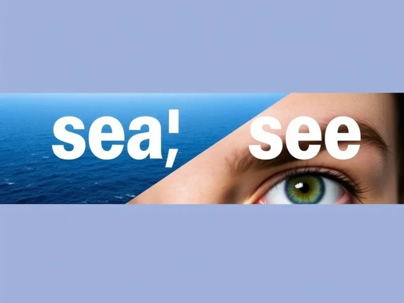 Understanding the difference between sea vs. see for English learners