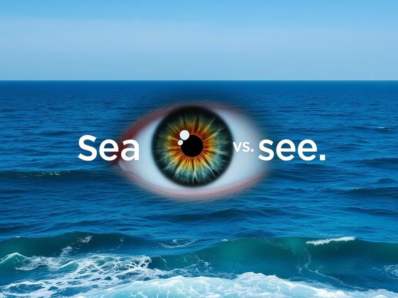 Understanding the difference between sea vs. see for English learners
