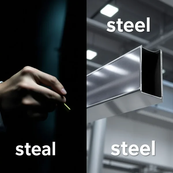Steal vs. Steel definitions and examples