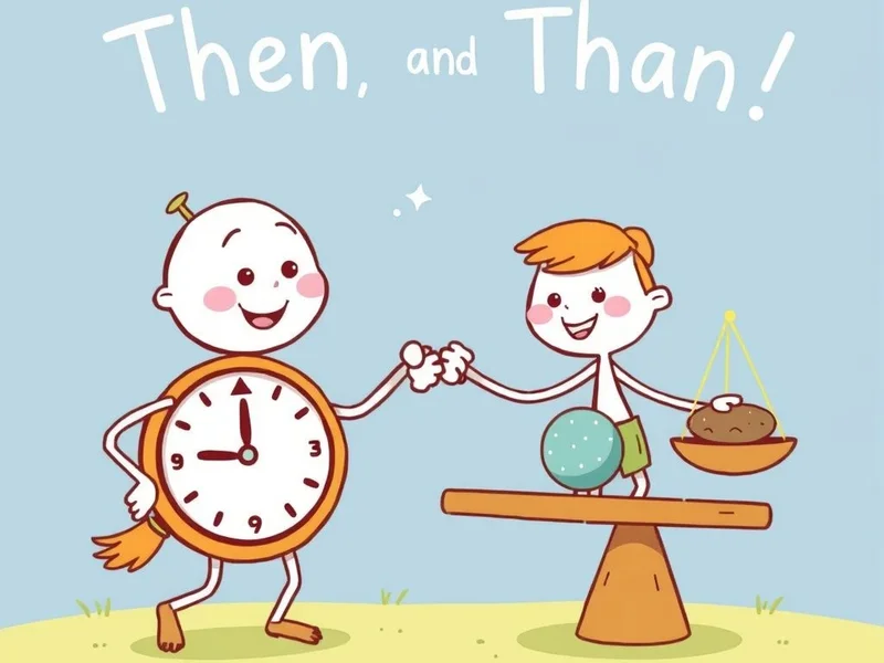 Image title: Understanding the uses of Then vs. Than in English sentences
