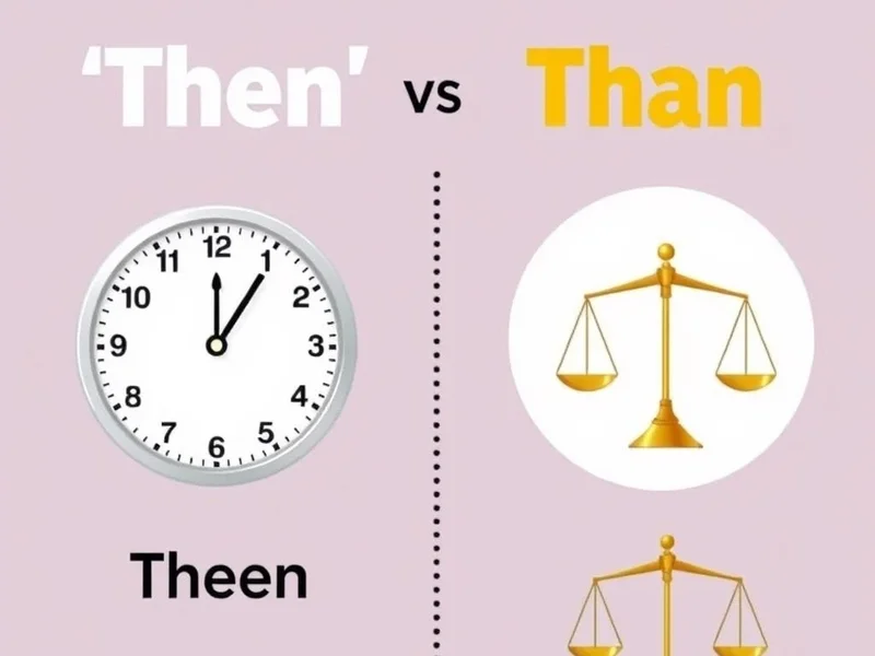 Image title: Understanding the uses of Then vs. Than in English sentences