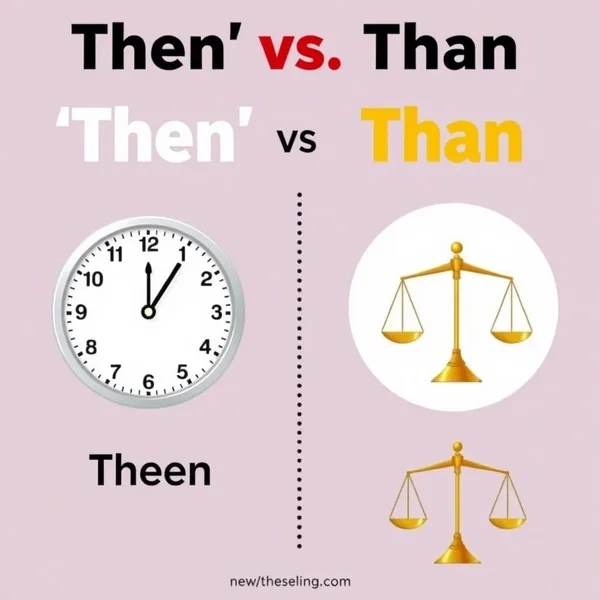Image title: Understanding the uses of Then vs. Than in English sentences