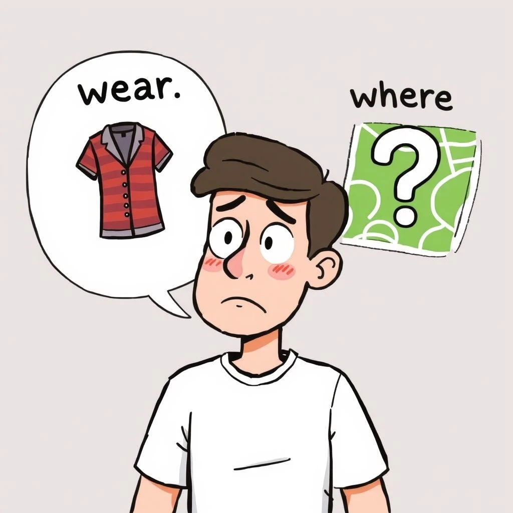 Wear vs. Where: Nắm Vững Cặp Từ Đồng Âm Khó Nhằn Trong Tiếng Anh