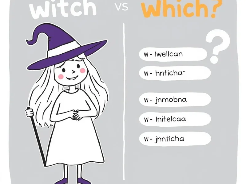 Understanding the difference between witch vs. which for English learners
