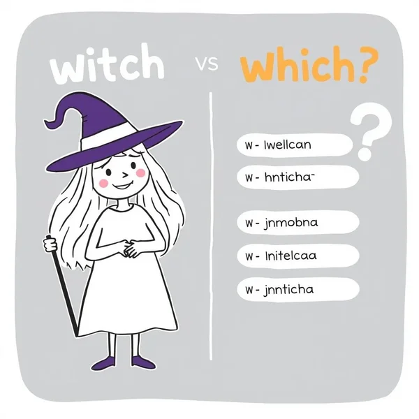 Understanding the difference between witch vs. which for English learners