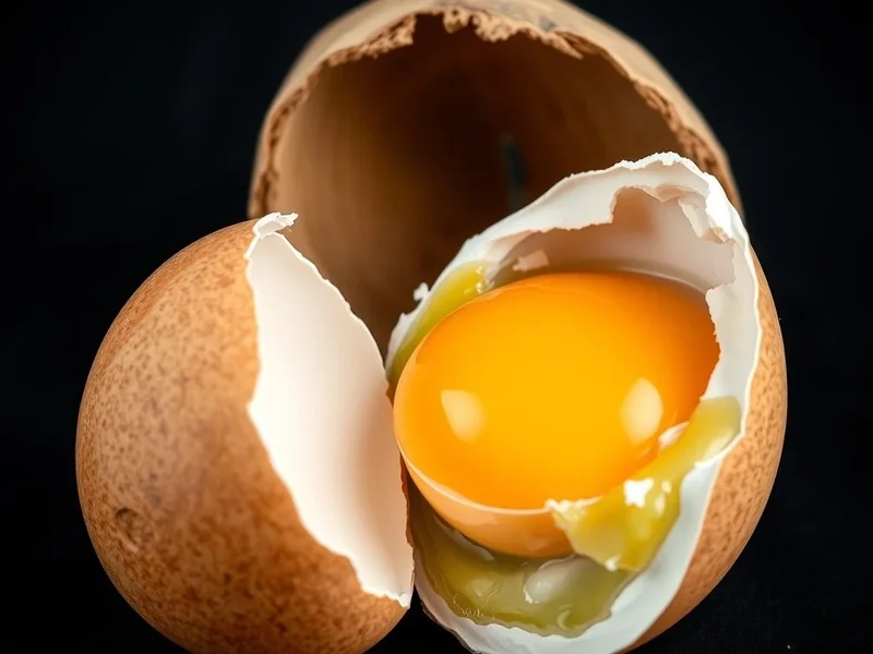 Image showing an egg yolk and a wooden yoke with the title Yolk vs. Yoke Explained