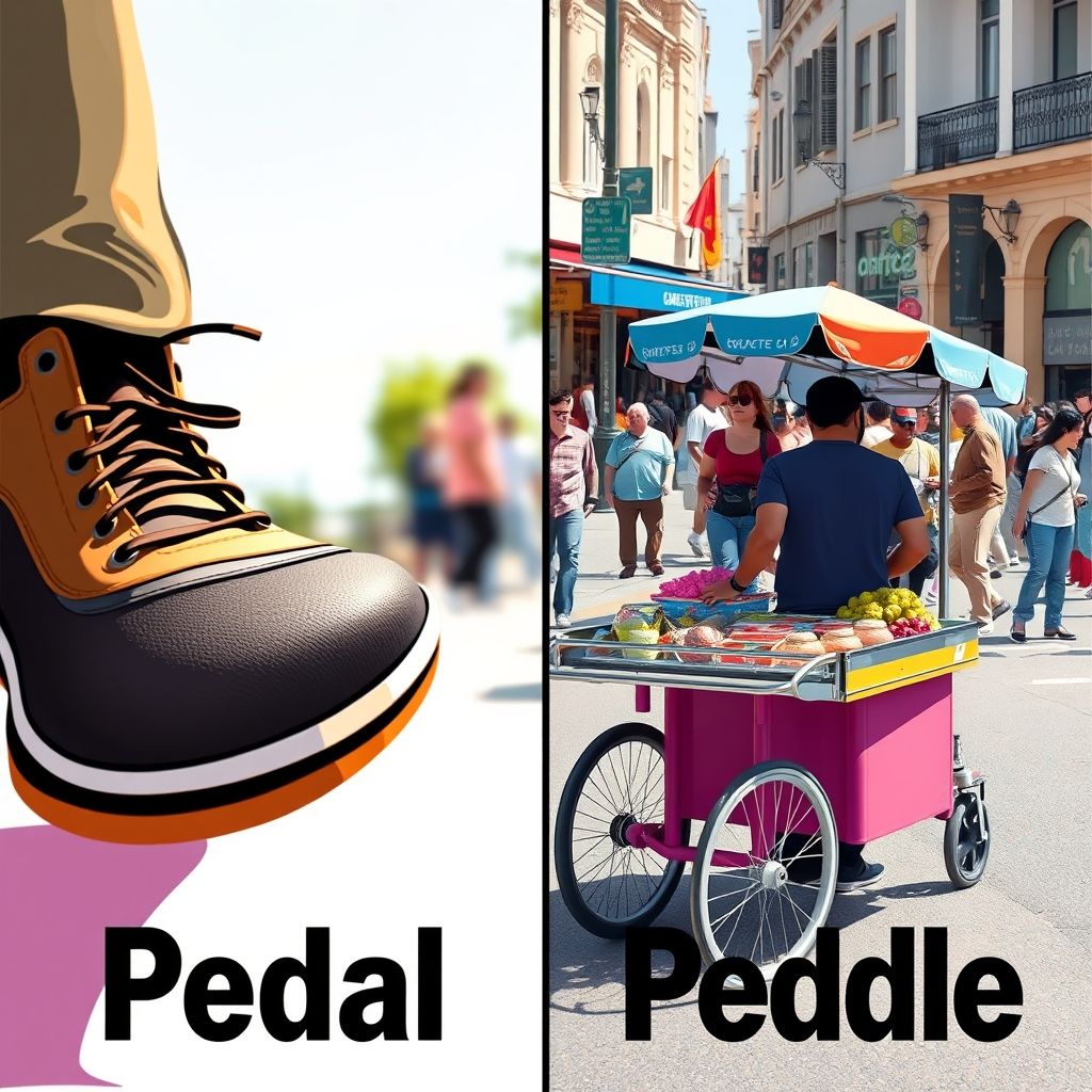 Pedal vs. Peddle Đừng Nhầm Lẫn Cặp Từ Đồng Âm Này!