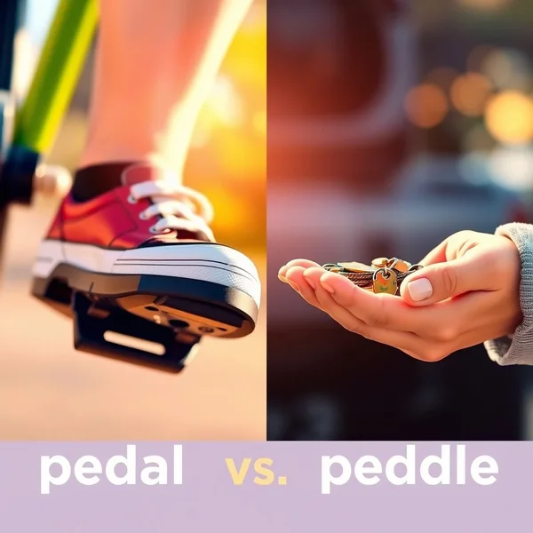 Understanding the differences in pedal vs. peddle is key for English learners. 