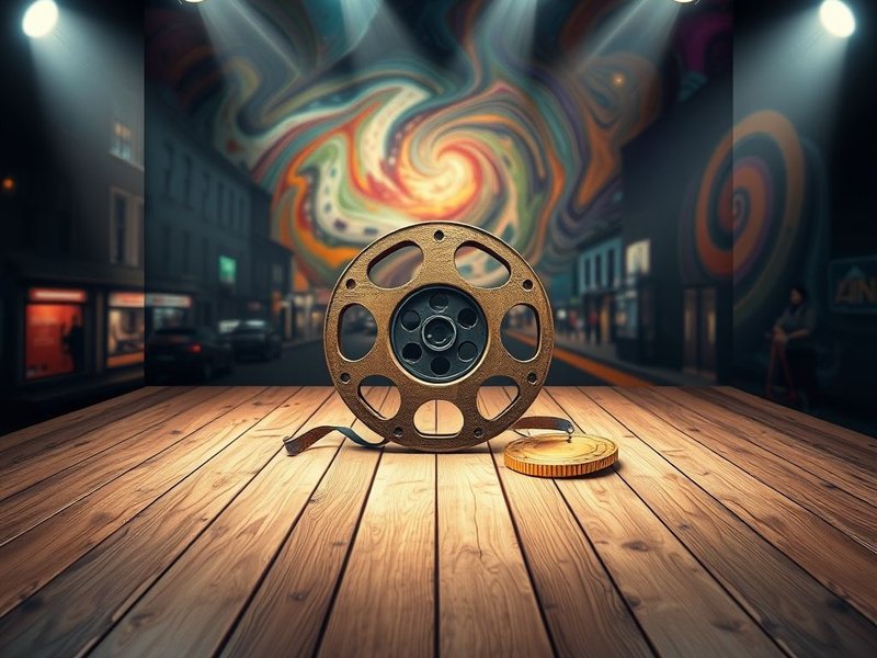 Image showing a real object and a film reel, illustrating Real vs. Reel