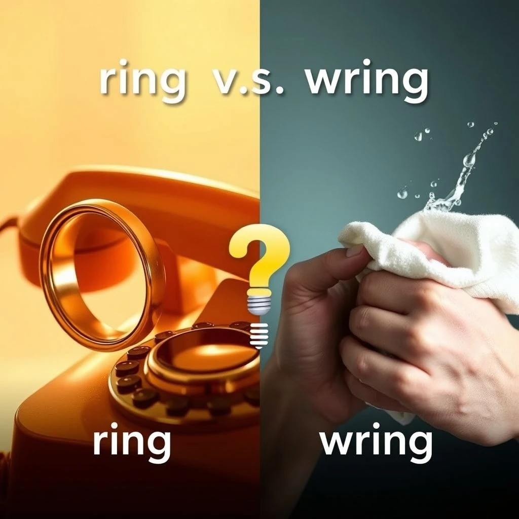 Ring vs. Wring Dominando estos Homófonos Confusos en Inglés
