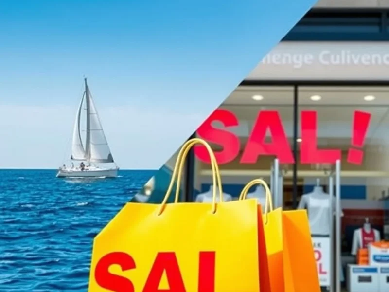 Imagen que ilustra la diferencia entre la vela de un barco y una venta en una tienda para comprender sail vs. sale