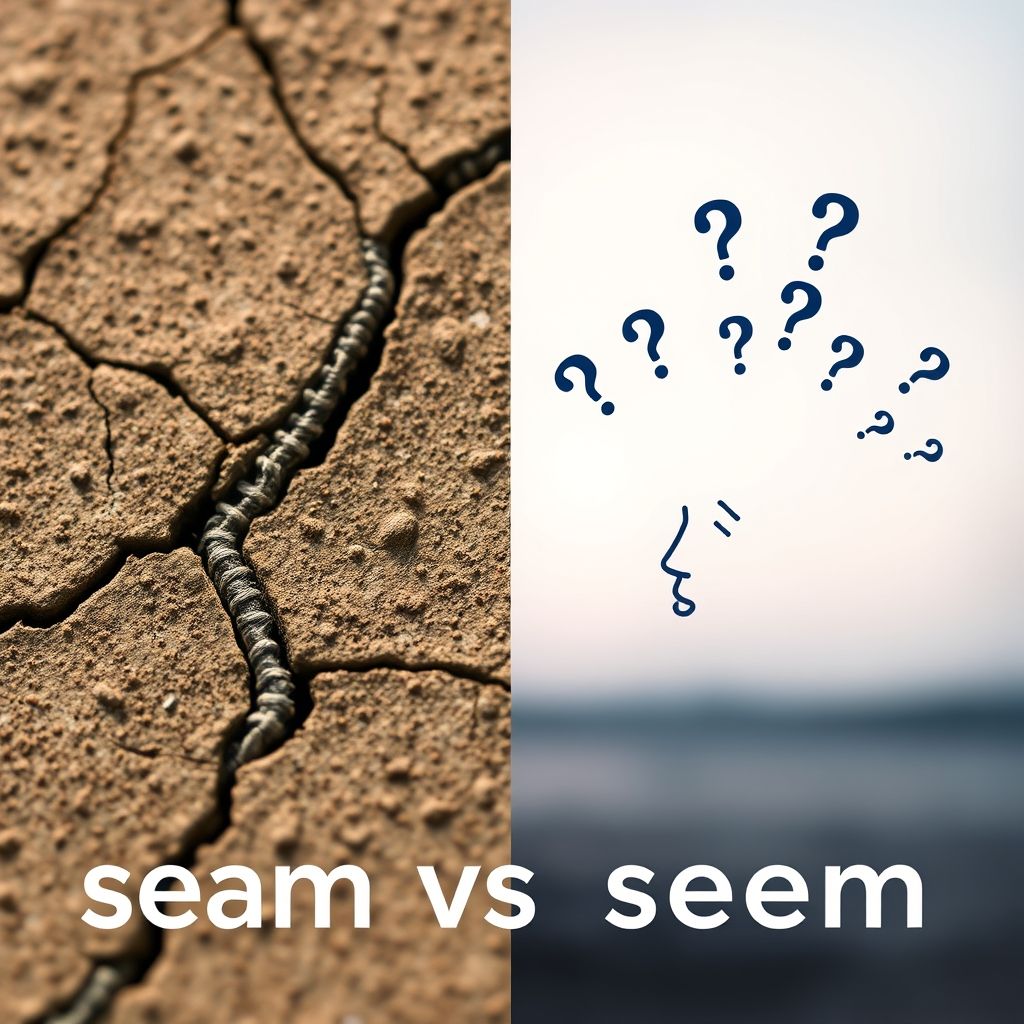 seam vs. seem Desenredando Dos Palabras en Inglés Comúnmente Confundidas