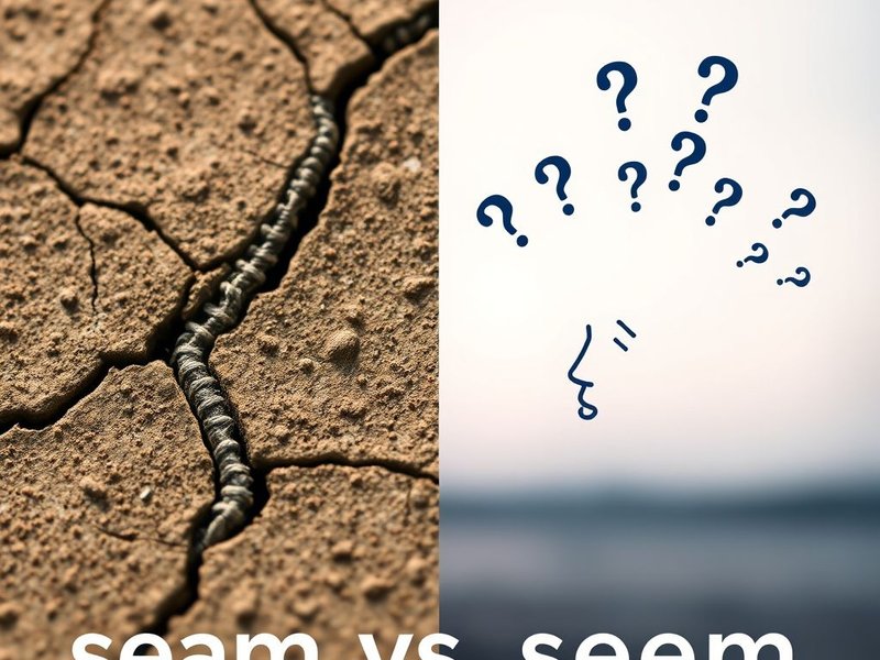 Comprensión de seam vs. seem: Pistas Visuales