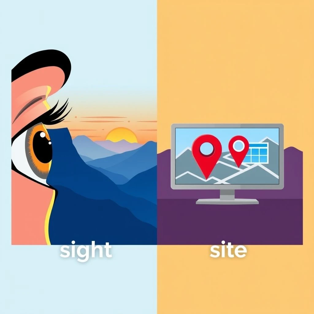 Sight vs. Site Dominando a Diferença e Aumentando Seu Vocabulário em Inglês