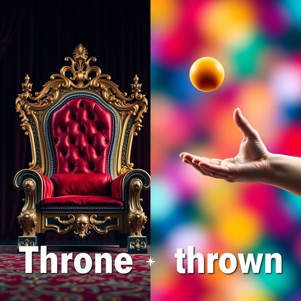Throne vs Thrown Domina estos homófonos y habla como profesional