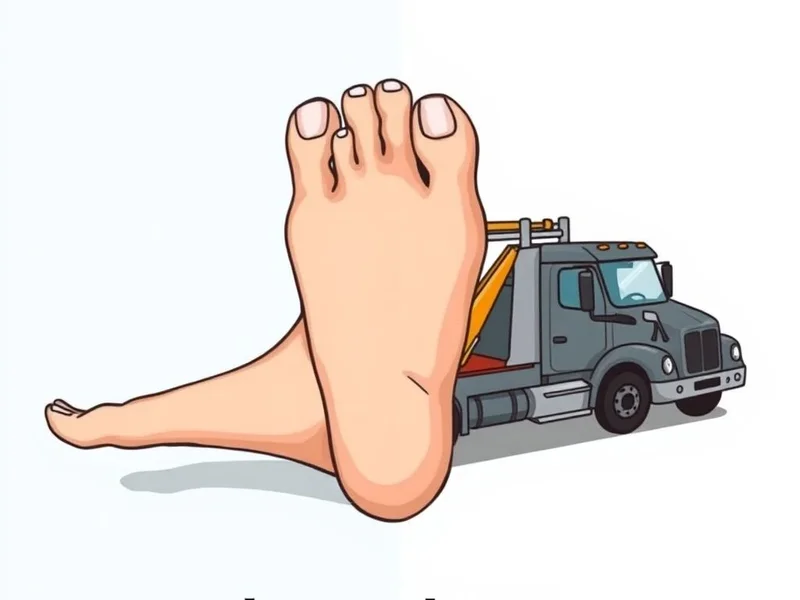 Image illustrating the difference between toe vs. tow