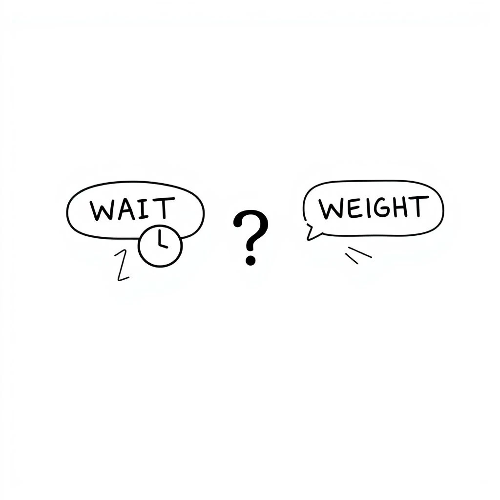 wait vs. weight Desenredando Dos Palabras en Inglés Comúnmente Confundidas