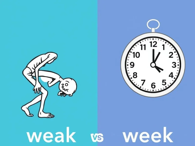 Image showing differences for weak vs. week