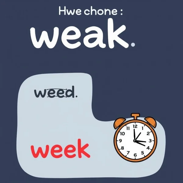 Image showing differences for weak vs. week