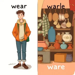 Wear vs. Ware: Từ đồng âm gây nhầm lẫn và cách dùng đúng