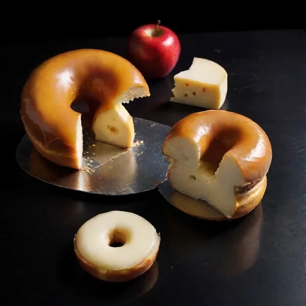 Imagem ilustrando os conceitos de whole vs. hole, talvez uma torta inteira e um donut com um buraco