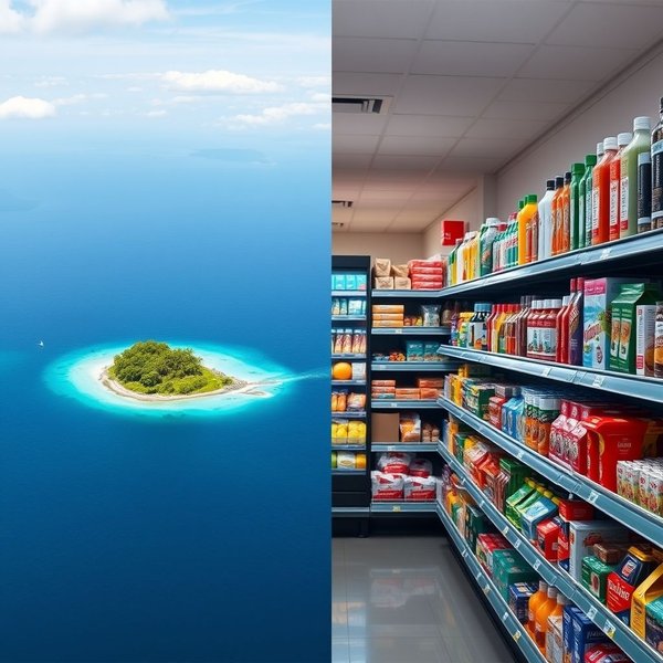 Image showing an isle and an aisle, titled: Understanding Isle vs. Aisle