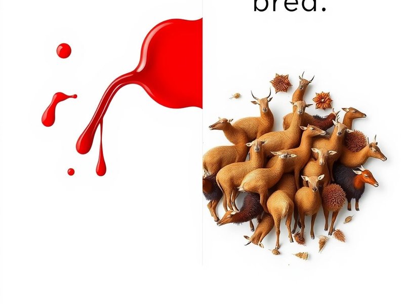 Image representing the concepts of bleed vs. breed