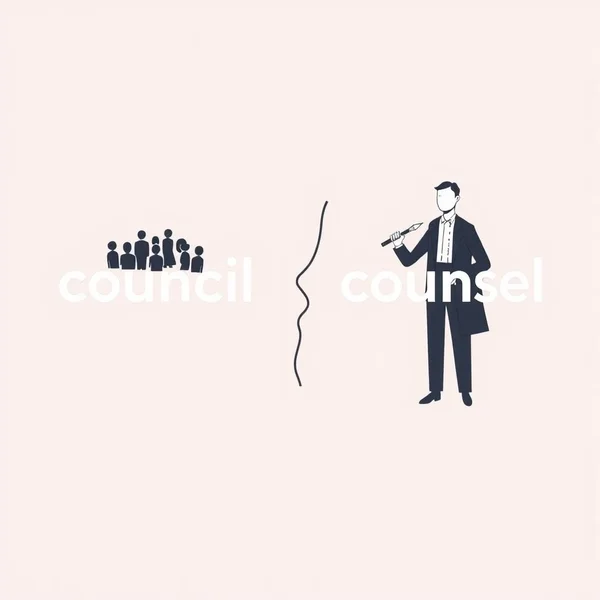 Image showing council vs. counsel distinction