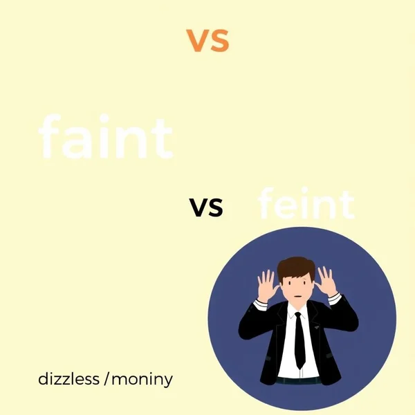 Phân biệt faint vs. feint