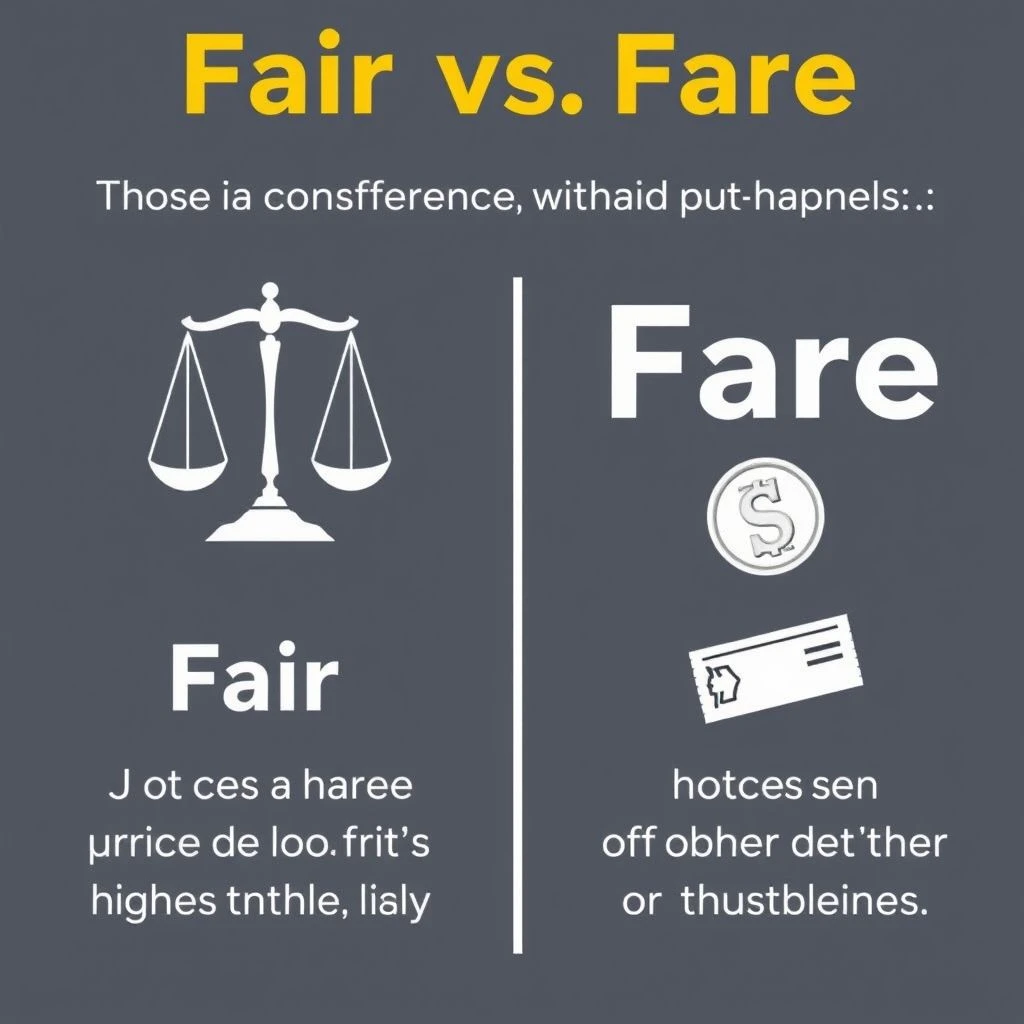 fair vs fare Desvende Palavras Confusas no Inglês para Comunicação Clara