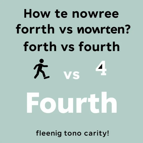 Understanding the difference between Forth vs. Fourth: A Learner's Guide