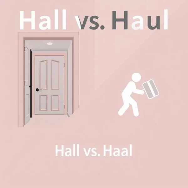 Image title: Navigating Hall vs. Haul in English