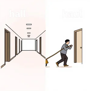 Nắm Vững Hall vs. Haul: Cặp Từ Tiếng Anh Gây Nhầm Lẫn Này